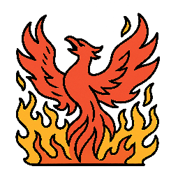 phoenix stylized as comic