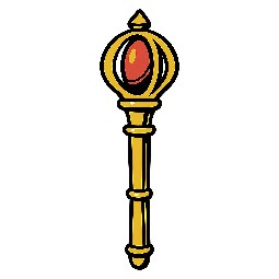 scepter stylized as comic