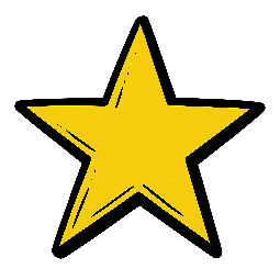 star stylized as comic
