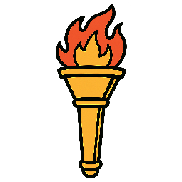 torch stylized as comic