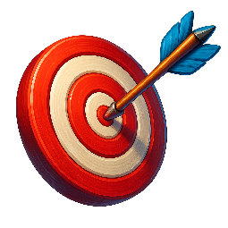 arrow-hitting-target stylized as digital