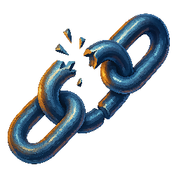 broken-chain stylized as digital