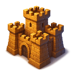 fortress stylized as digital