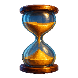 hourglass stylized as digital