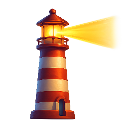 lighthouse stylized as digital