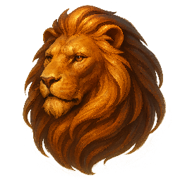 lion-head stylized as digital
