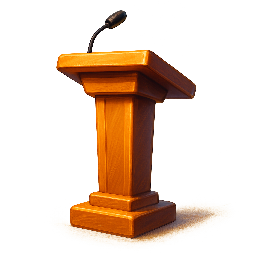 podium stylized as digital