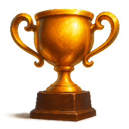 trophy stylized as digital