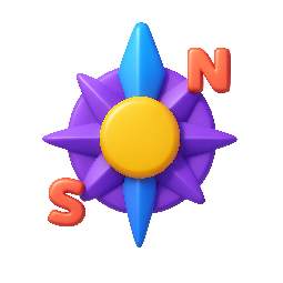 compass-rose stylized as shiny