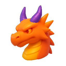 dragon stylized as shiny
