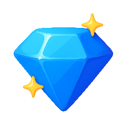 gemstone stylized as shiny