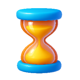 hourglass stylized as shiny