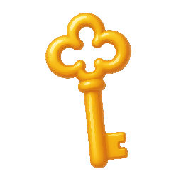 key stylized as shiny