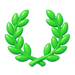 laurel-wreath stylized as shiny