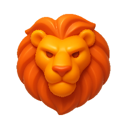 lion-head stylized as shiny