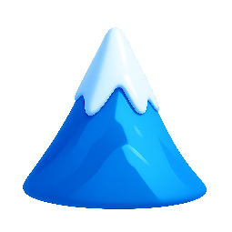 mountain-peak stylized as shiny