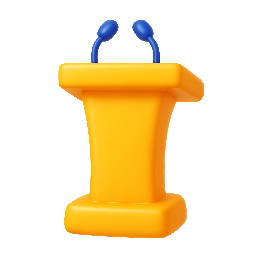 podium stylized as shiny