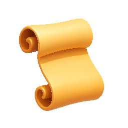 scroll stylized as shiny
