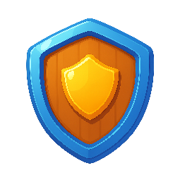 shield stylized as shiny
