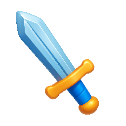 sword stylized as shiny