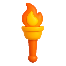 torch stylized as shiny