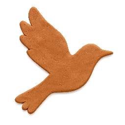 bird-silhouette stylized as claymation