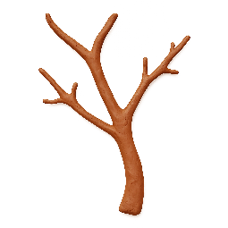 branch stylized as claymation