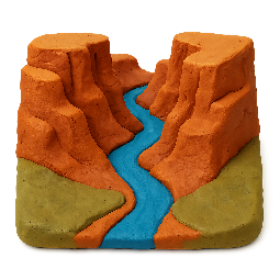 canyon stylized as claymation
