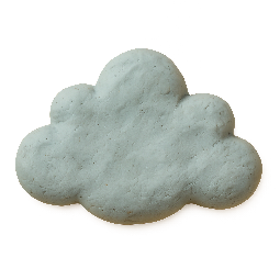 cloud stylized as claymation