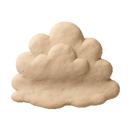 fog stylized as claymation
