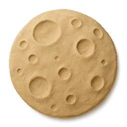 full-moon stylized as claymation