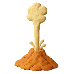 geyser stylized as claymation