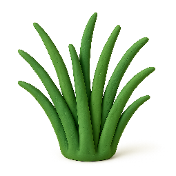 grass stylized as claymation