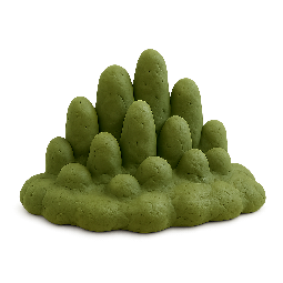 moss stylized as claymation