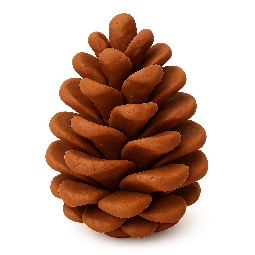 pinecone stylized as claymation
