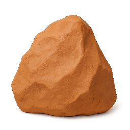 rock stylized as claymation