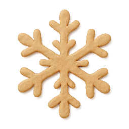 snowflake stylized as claymation
