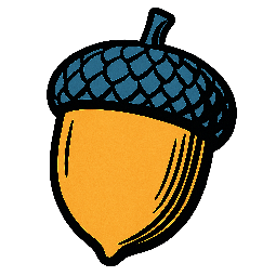 acorn stylized as comic