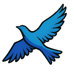 bird-silhouette stylized as comic