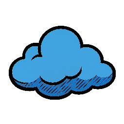 cloud stylized as comic