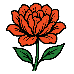 flower stylized as comic