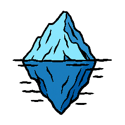 iceberg stylized as comic
