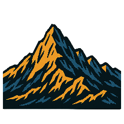 mountain-silhouette stylized as comic
