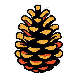 pinecone stylized as comic