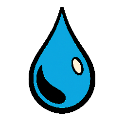 rain-droplet stylized as comic