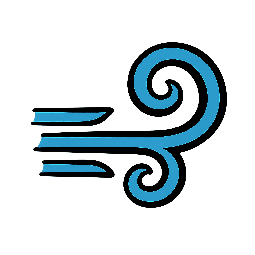 wind-swirl stylized as comic