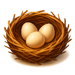 bird-nest stylized as digital