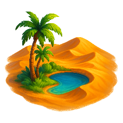 desert-oasis stylized as digital