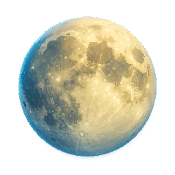 full-moon stylized as digital