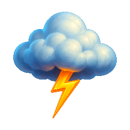 lightning-cloud stylized as digital